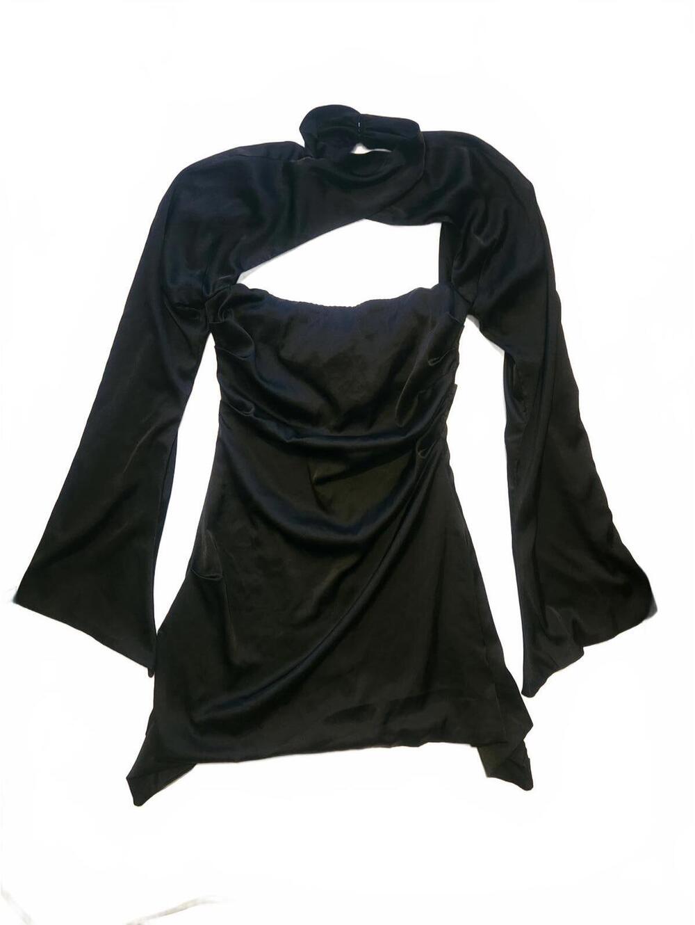 NWOT Rosedress Black Mini Dress. Womens Size Large. 25 inches long